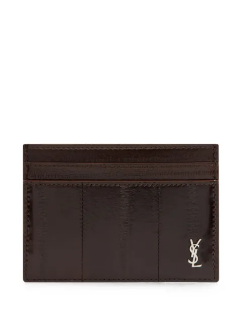 Saint Laurent logo-plaque card holder