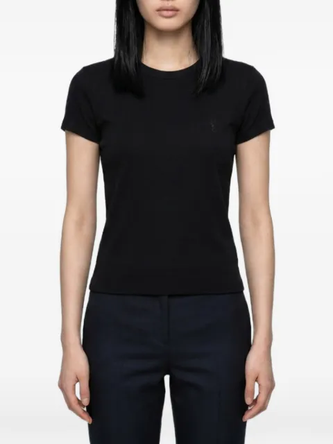 Saint Laurent Cassandre-embroidered T-shirt