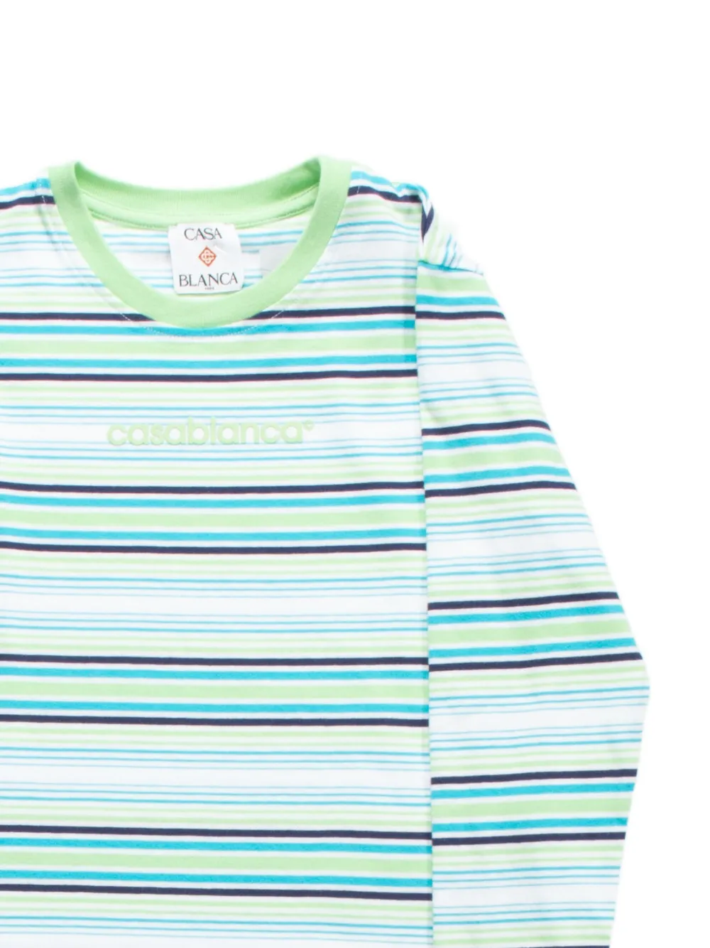 CASABLANCA KIDS Gestreept T-shirt Wit