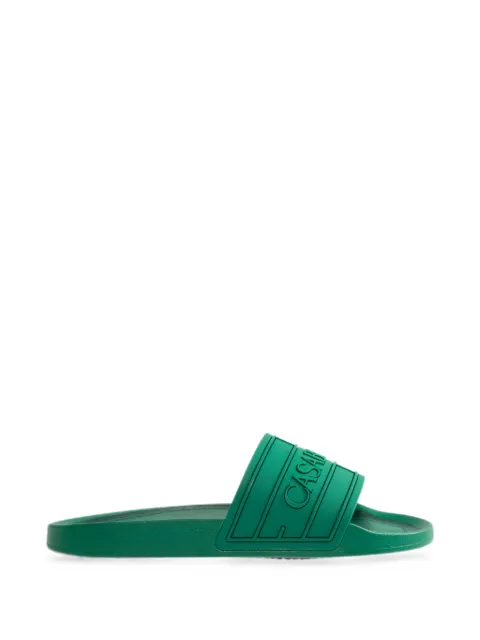 Casablanca flip flops con logo en relieve