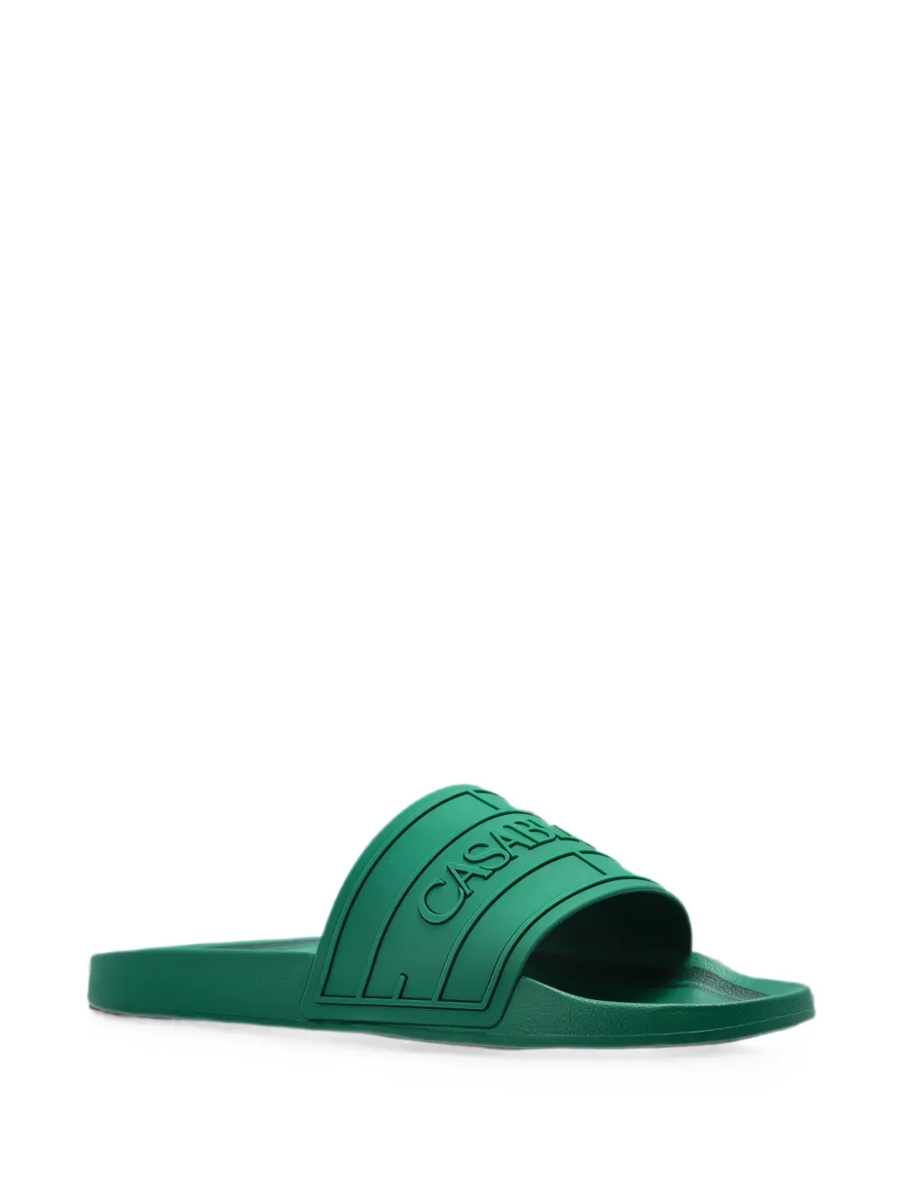 Casablanca logo-embossed slides Groen