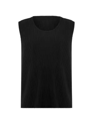 Homme Plissé Issey Miyake プリーツ タンクトップ | ブラック