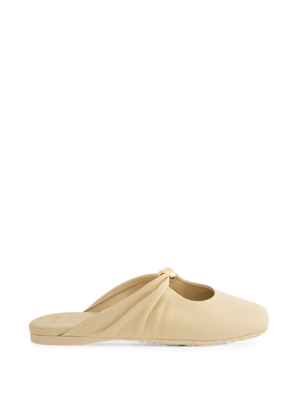 LOEWE Mules Pebble con arricciatura - Toni neutri