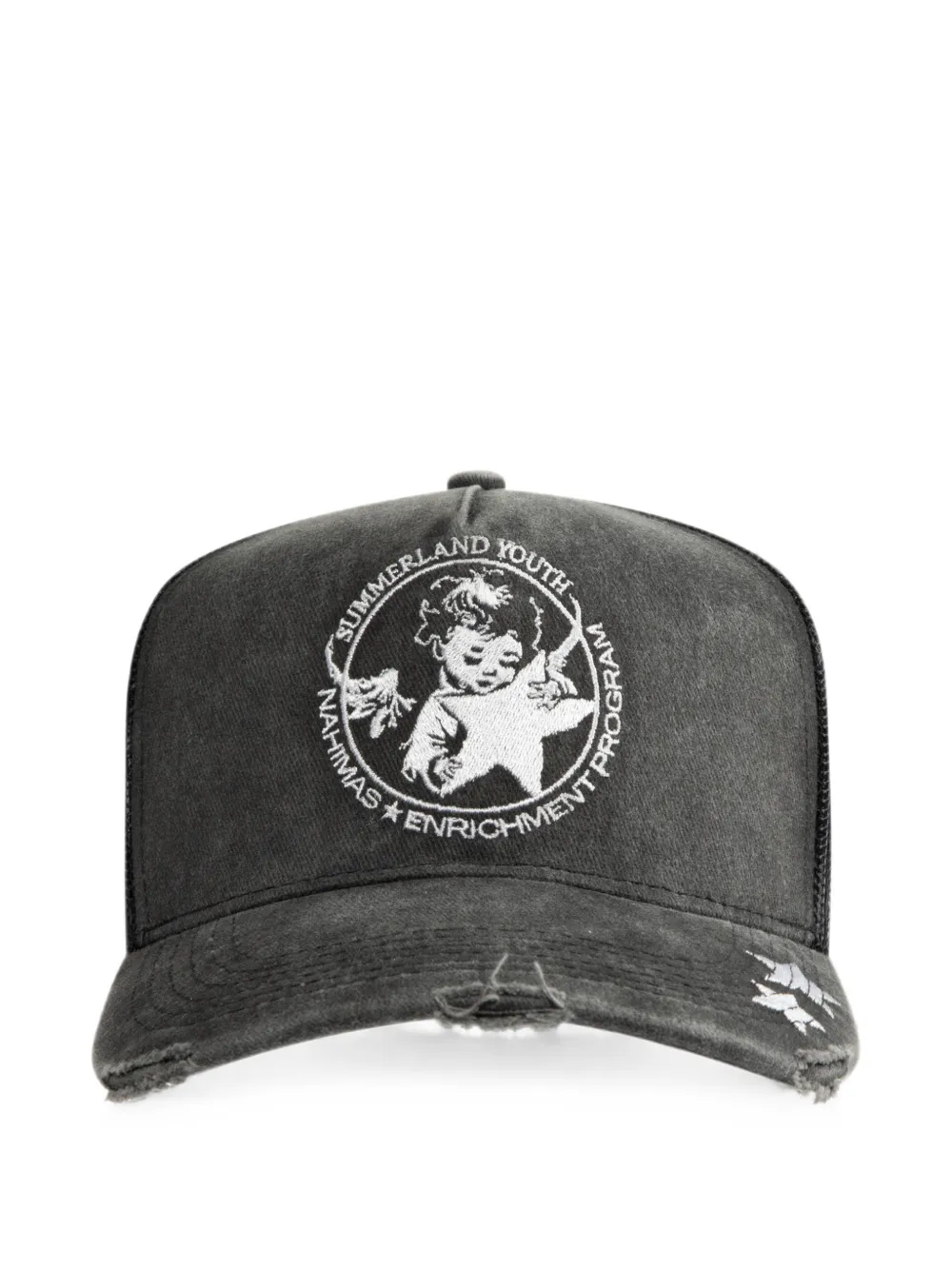 Nahmias Youth Enrichment distressed trucker hat - Nero