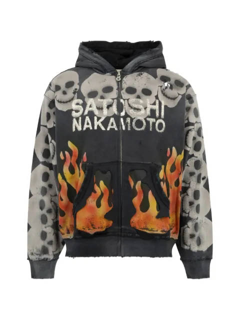 SATOSHI NAKAMOTO sudadera Lost Boys con capucha y motivo de calavera