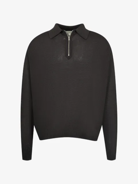 Studio Nicholson Heddy zip-up polo sweater