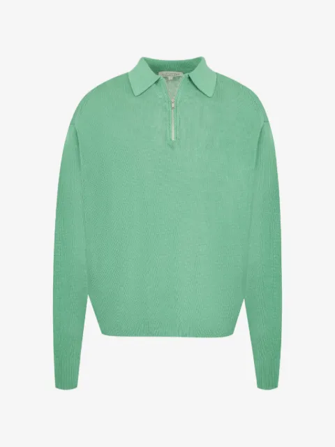 Studio Nicholson Heddy zip-up polo sweater