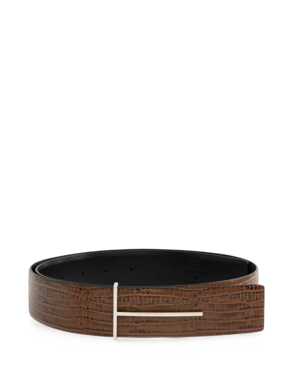 TOM FORD T-logo reversible belt - Marrone