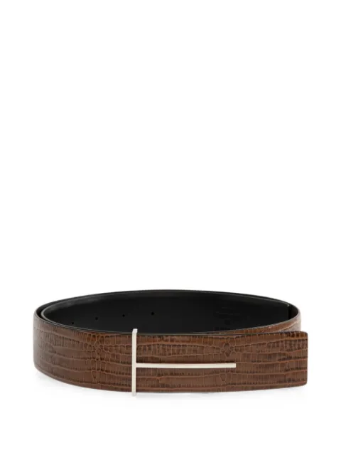 TOM FORD T-logo reversible belt