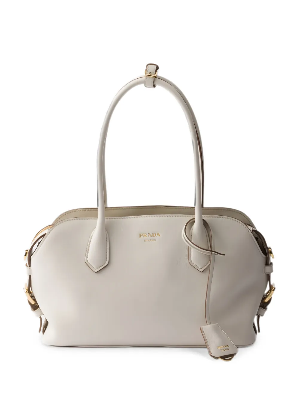Prada Borsa a spalla Signet media con logo - Toni neutri