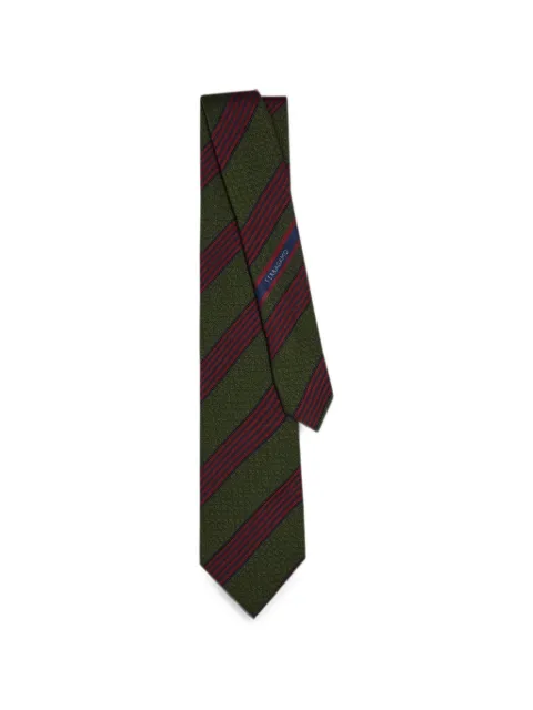 Ferragamo Regimental Gancini silk jacquard tie