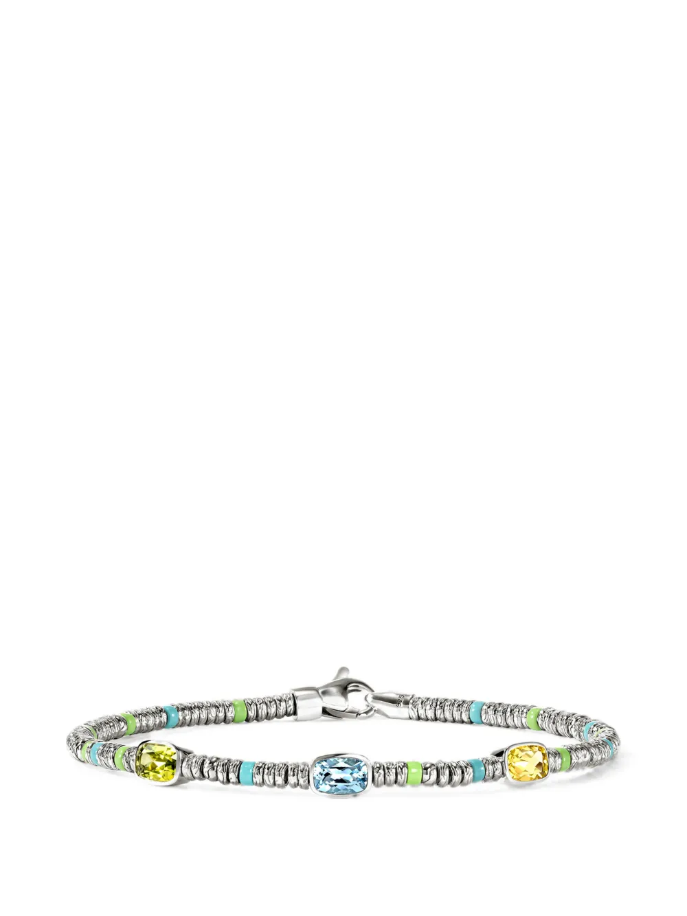 John Hardy Bracciale Heishi con pietre - Argento
