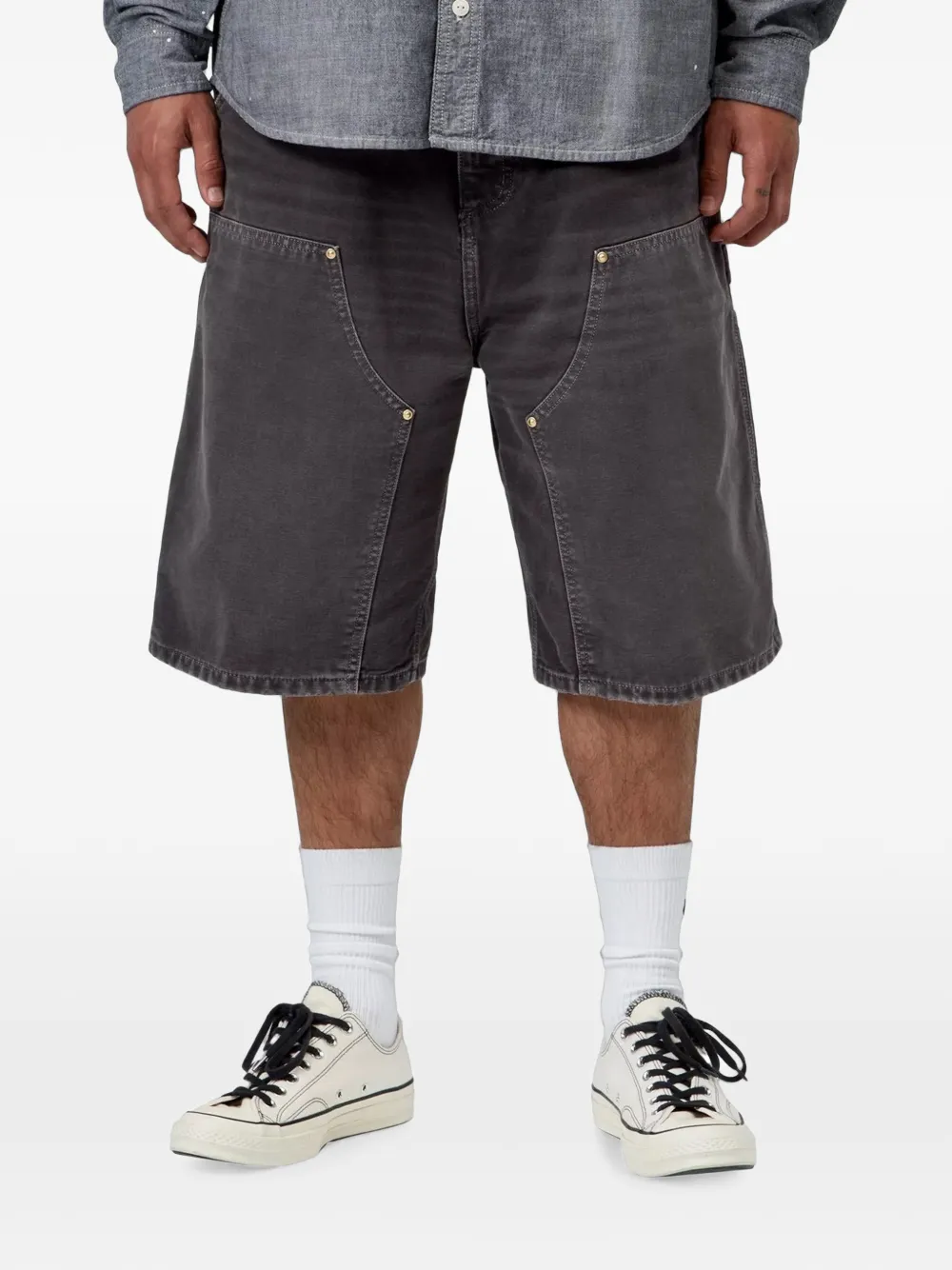Carhartt WIP OG Double Knee denim shorts Grijs