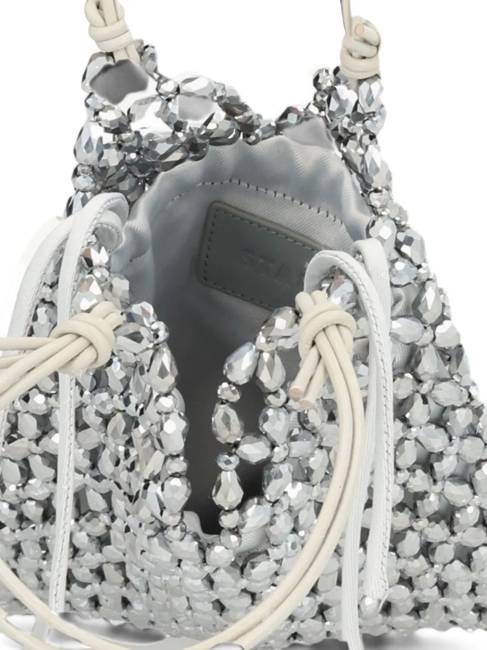 STAUD Karla clutch verfraaid met kristallen Zilver