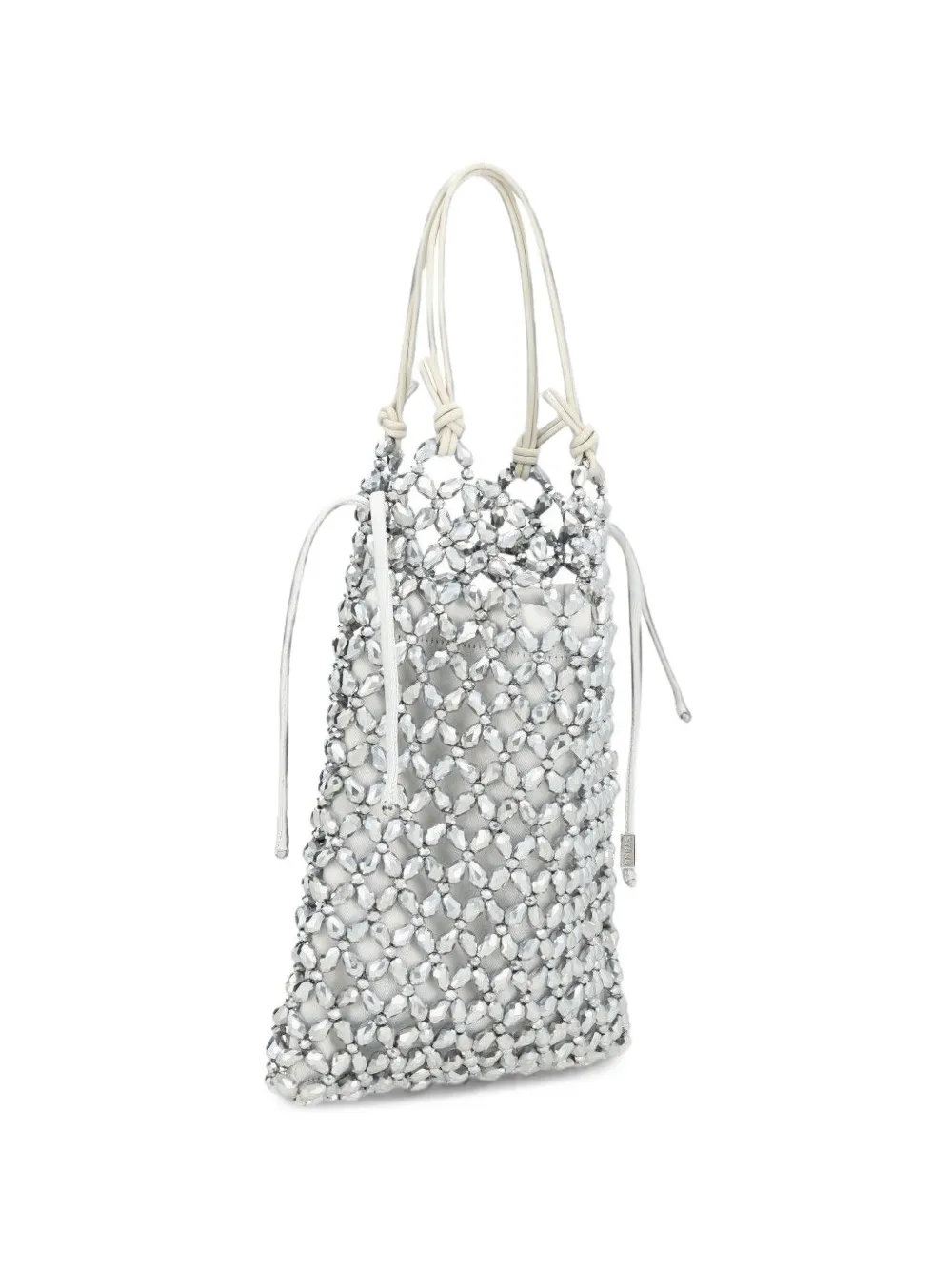 STAUD Karla clutch verfraaid met kristallen Zilver