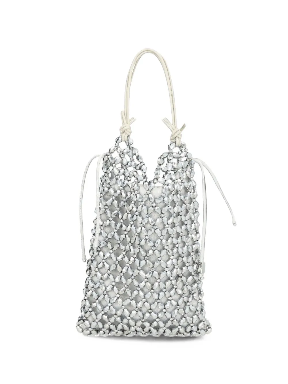 STAUD Karla crystal-embellished clutch bag - Silber