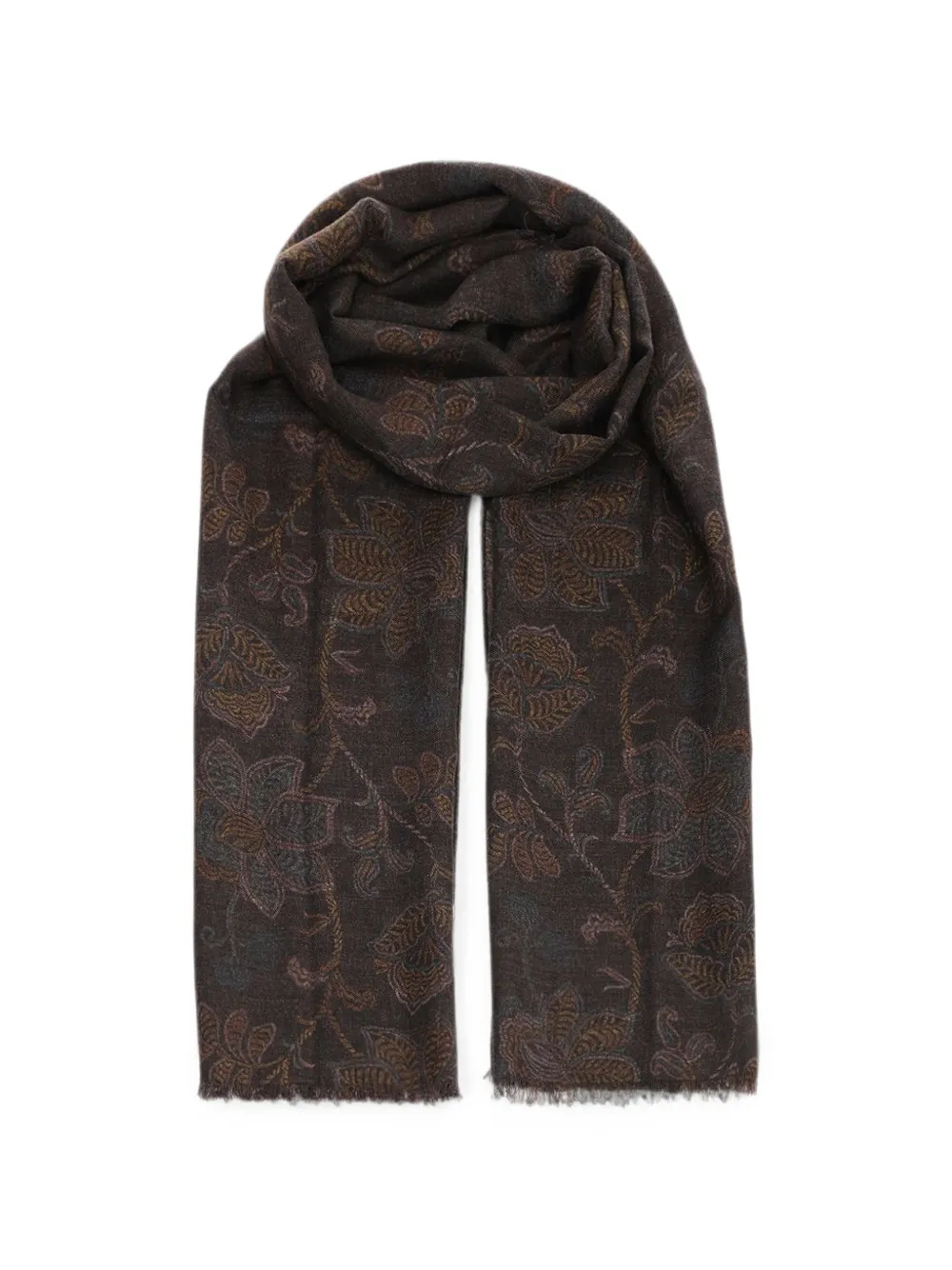 Al Duca D’Aosta 1902 floral-print scarf - Marrone