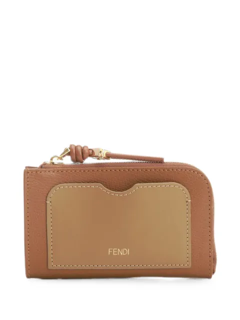 FENDI FF Diamonds leather card holder