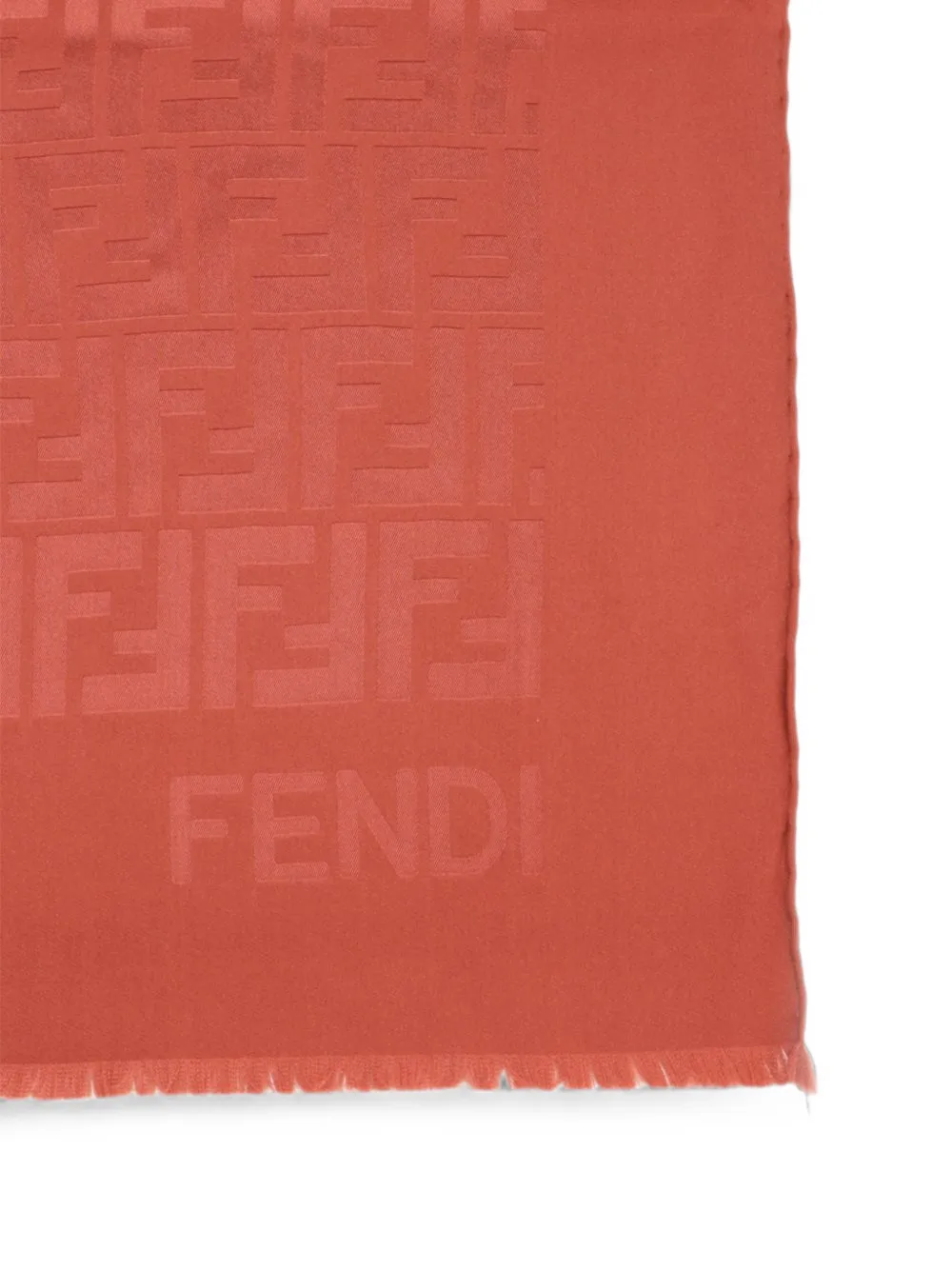 FENDI Sjaal met franje Rood