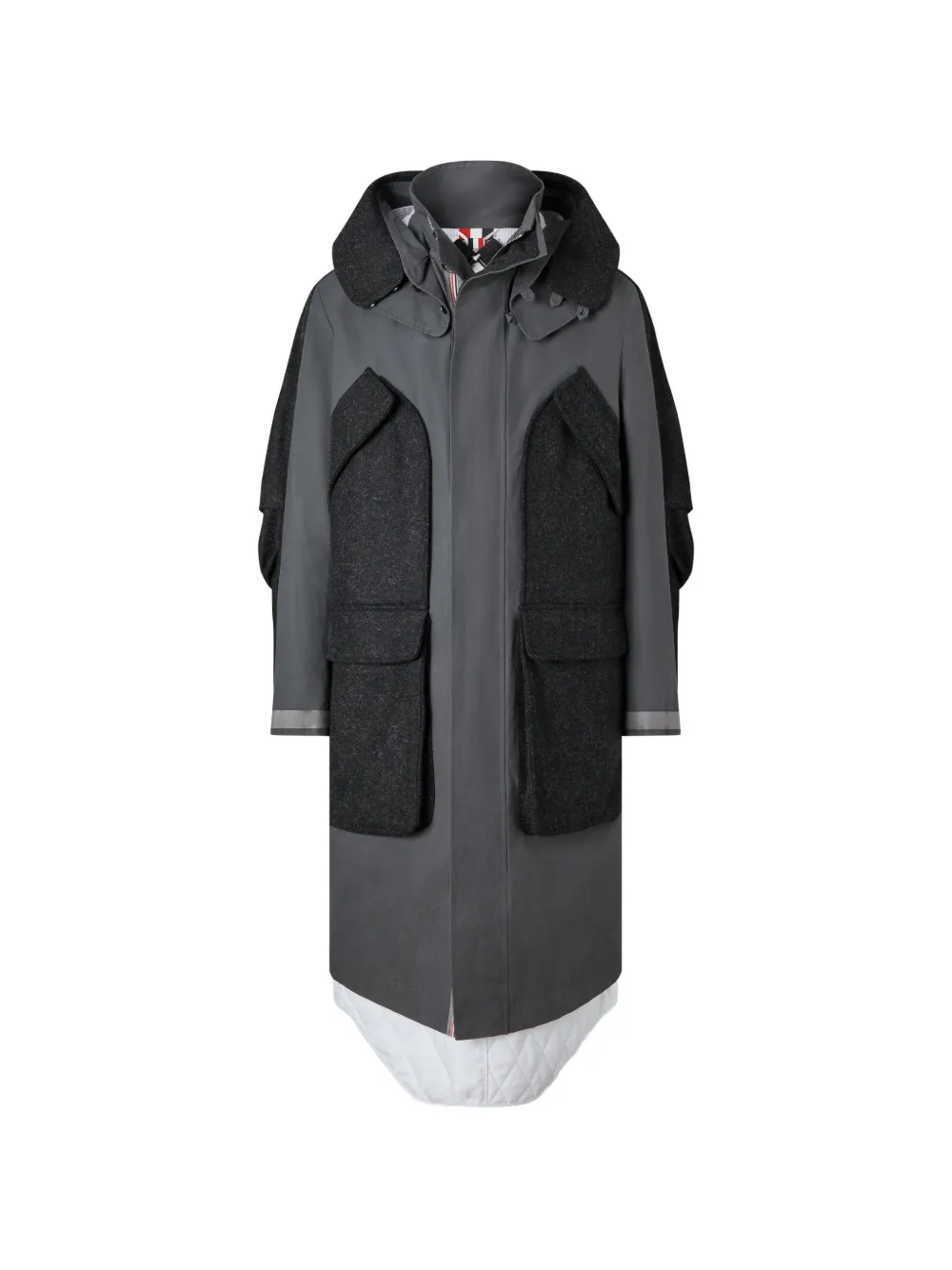 Thom Browne oiled cloth tailored parka