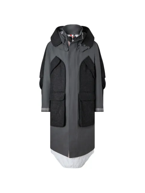 Thom Browne oiled cloth tailored parka