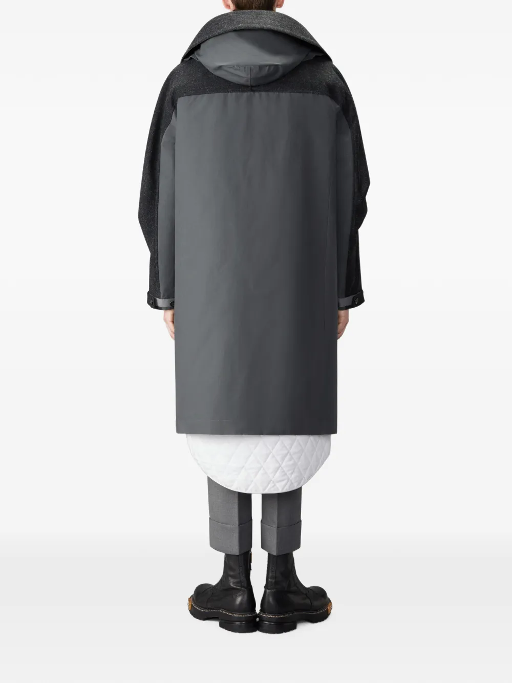 Thom Browne Geoliede parka Grijs