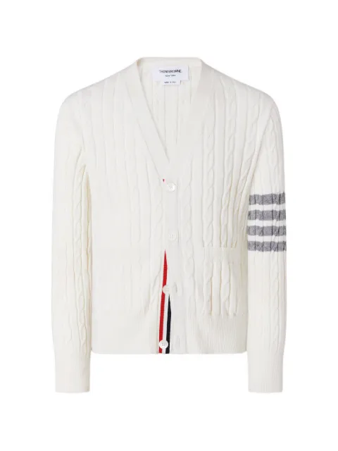Thom Browne cárdigan holgado con motivo 4-Bar de cachemira