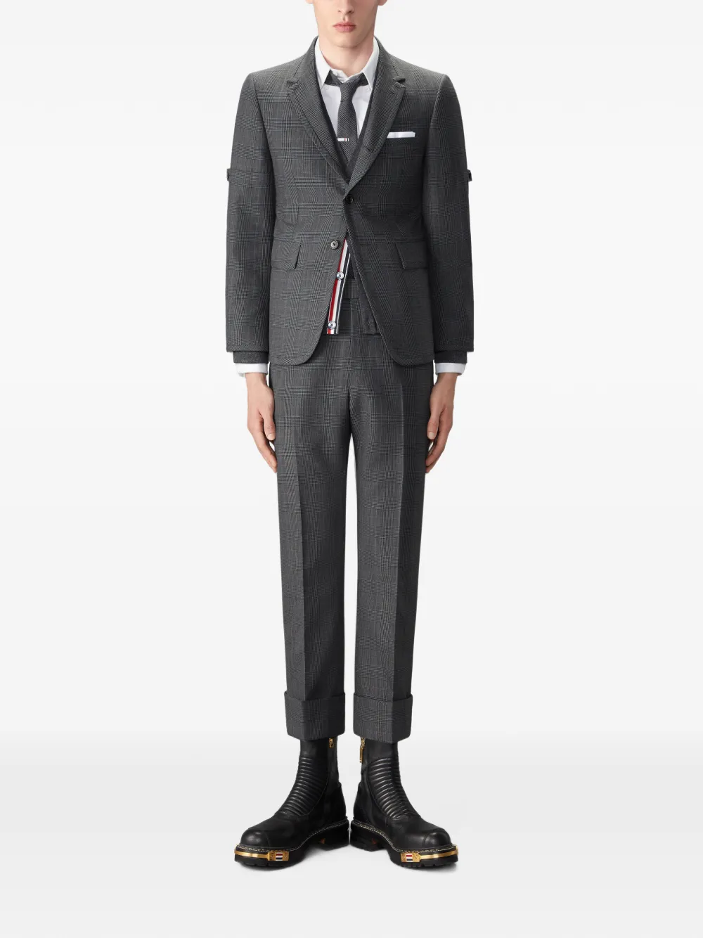 Thom Browne High-twist wollen broek Grijs