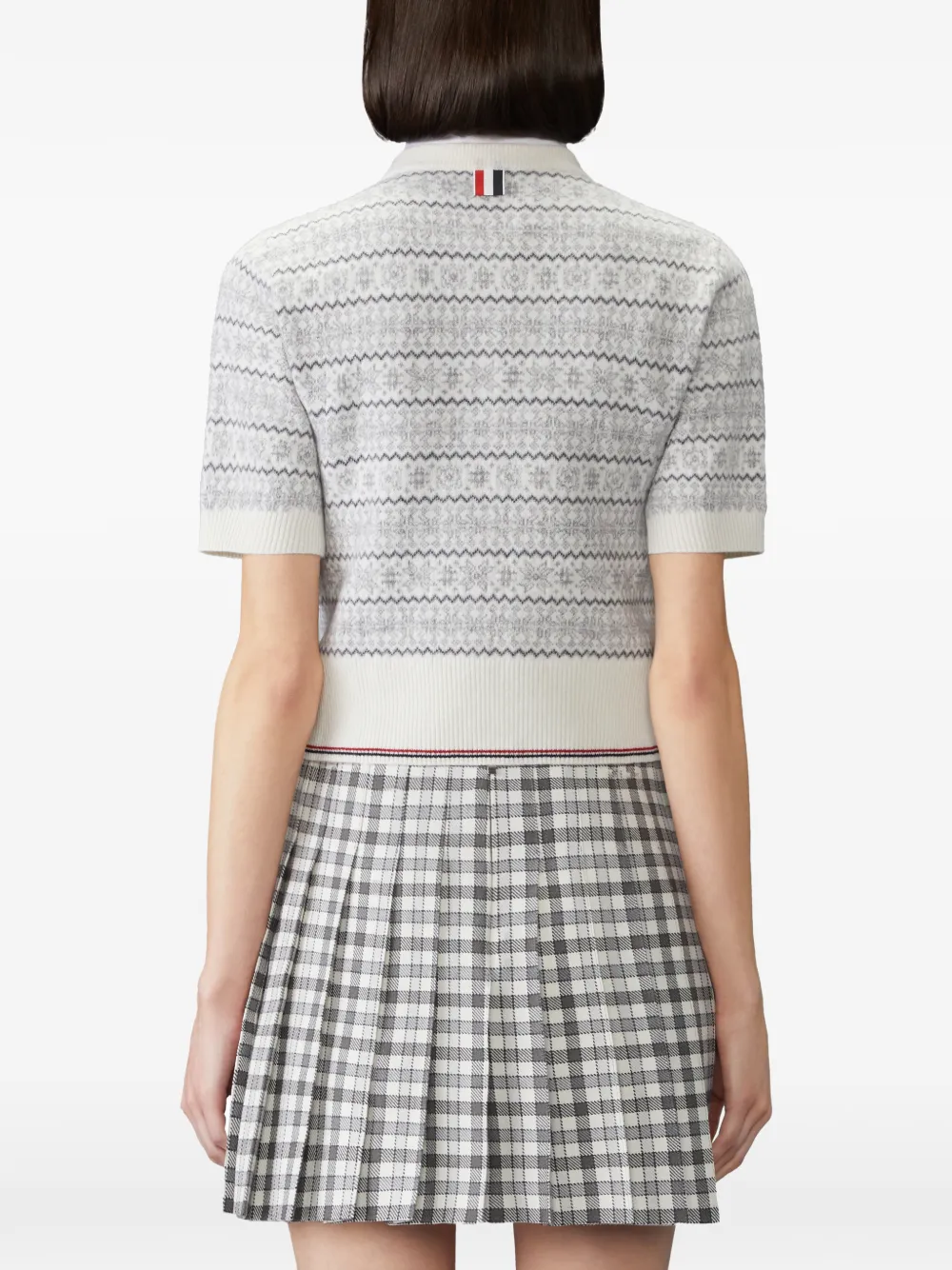 Thom Browne snowflake jacquard sweater Wit