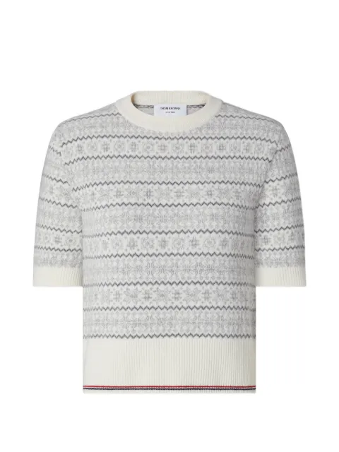 Thom Browne snowflake jacquard sweater