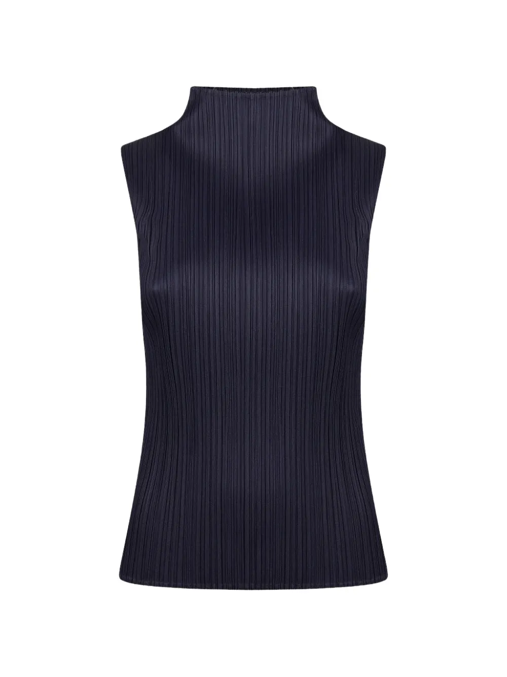 Pleats Please Issey Miyake Pleats Please high-neck top - Blu
