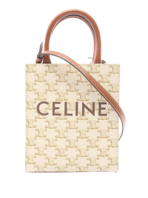 Celine Pre-Owned 2010-2026 Mini Triomphe Coated Canvas Vertical Cabas satchel