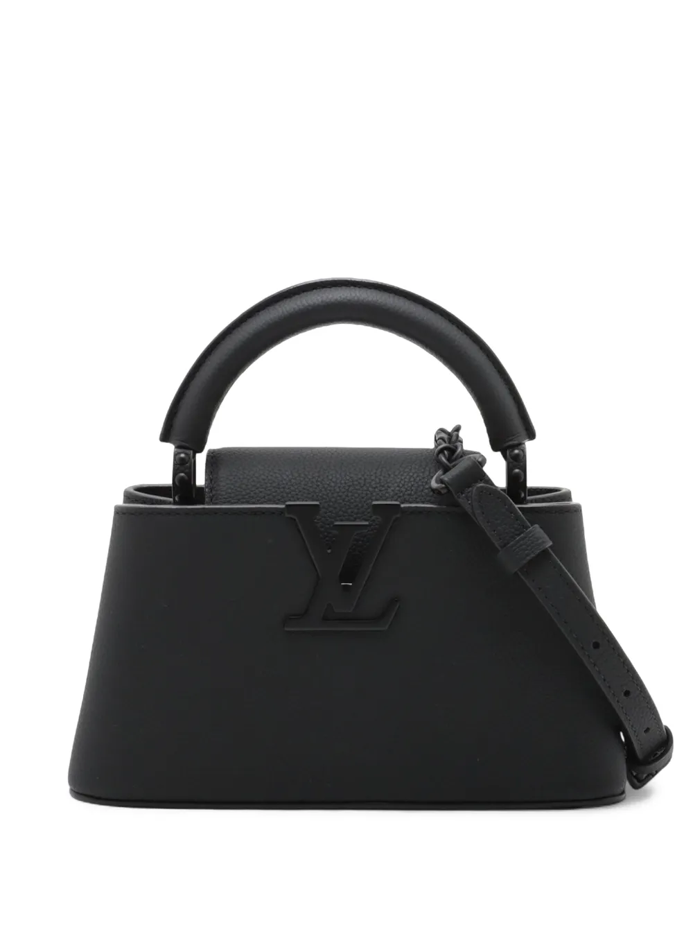 Louis Vuitton Pre-Owned 2021-2026 Taurillon Mini Capucines Satchel-Tasche - Schwarz