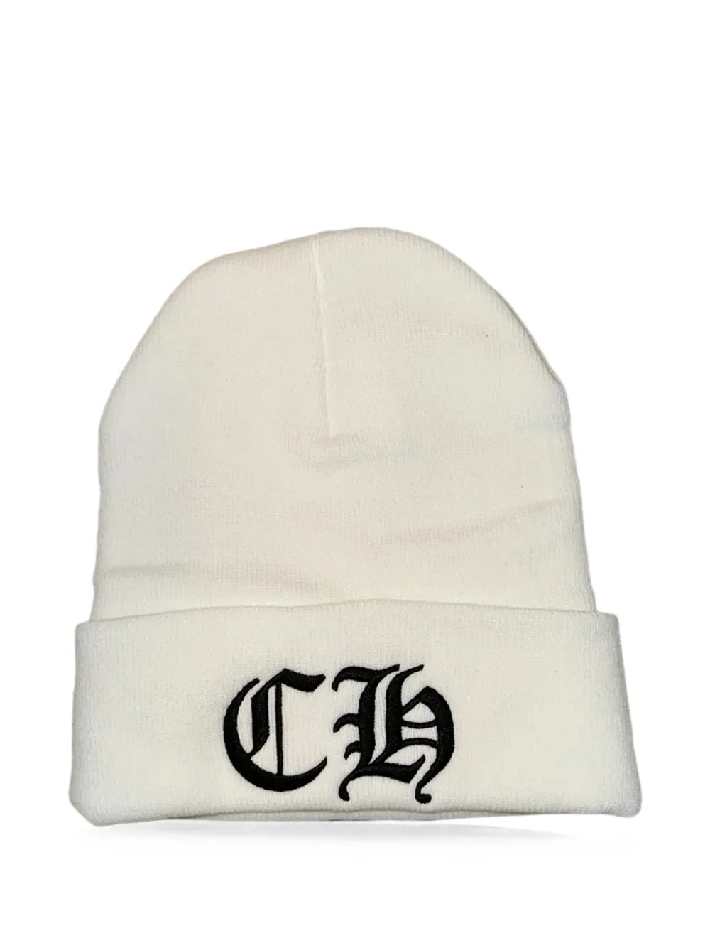 Chrome Hearts logo-embroidered beanie hat - Bianco