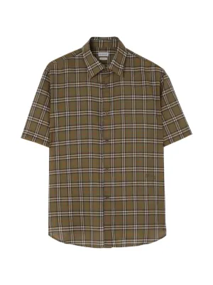 Burberry nova-check Pattern Cotton Shirt | Neutrals | FARFETCH