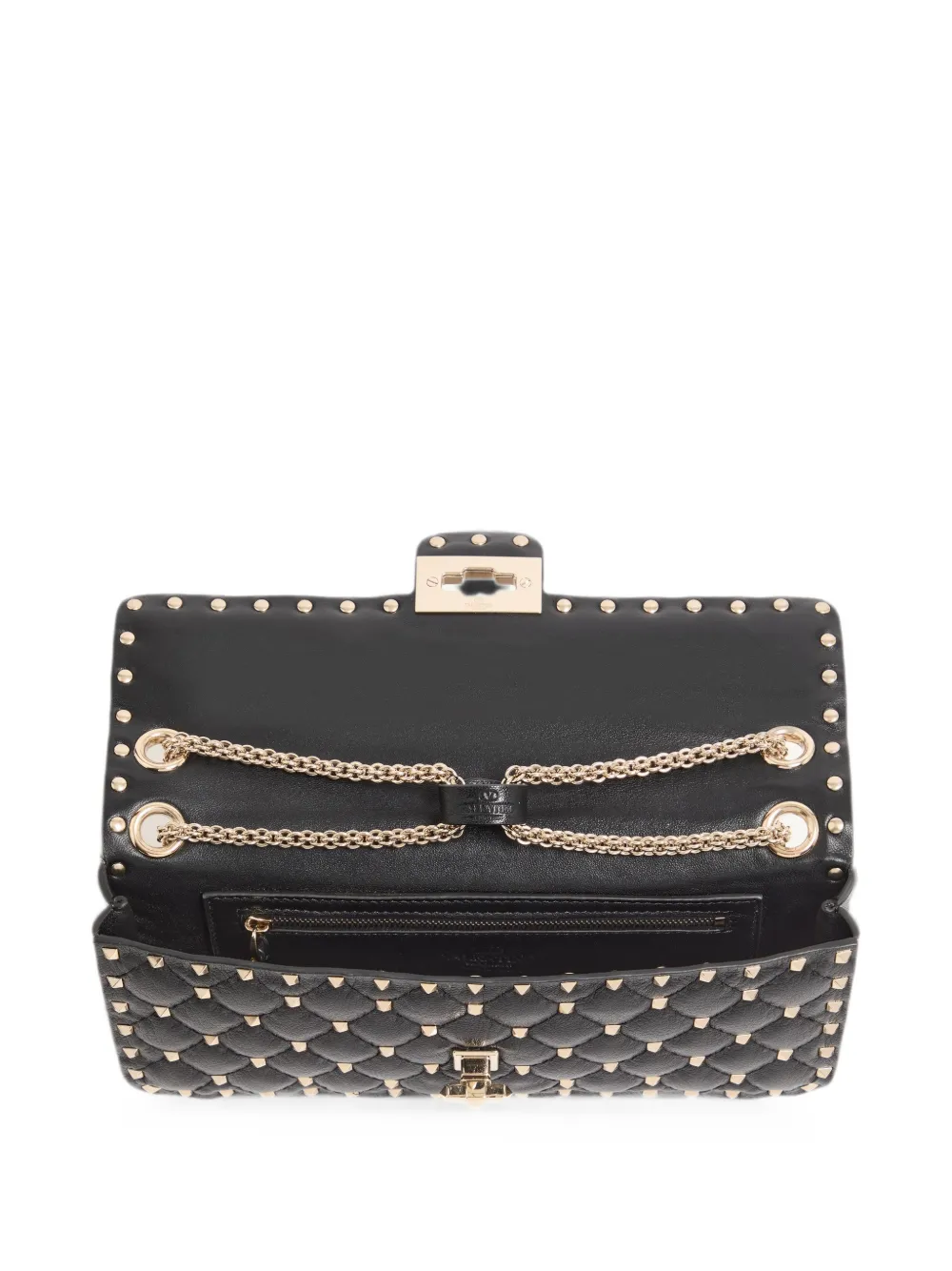 Valentino Garavani Medium Rockstud Spike schoudertas Zwart