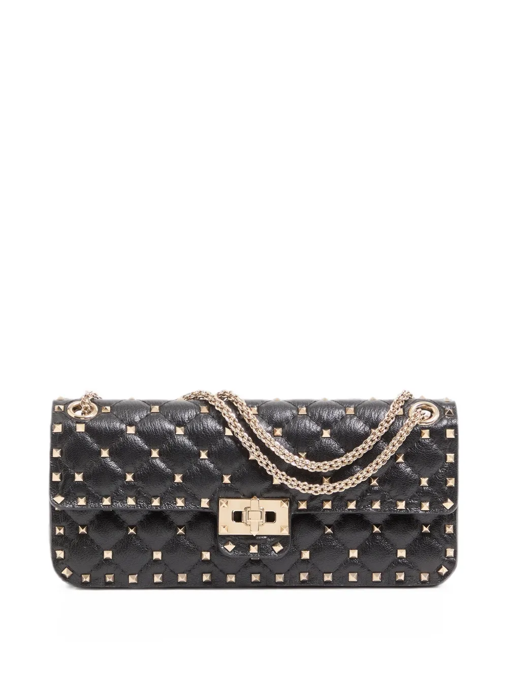 Valentino Garavani Borsa a spalla Rockstud Spike media - Nero