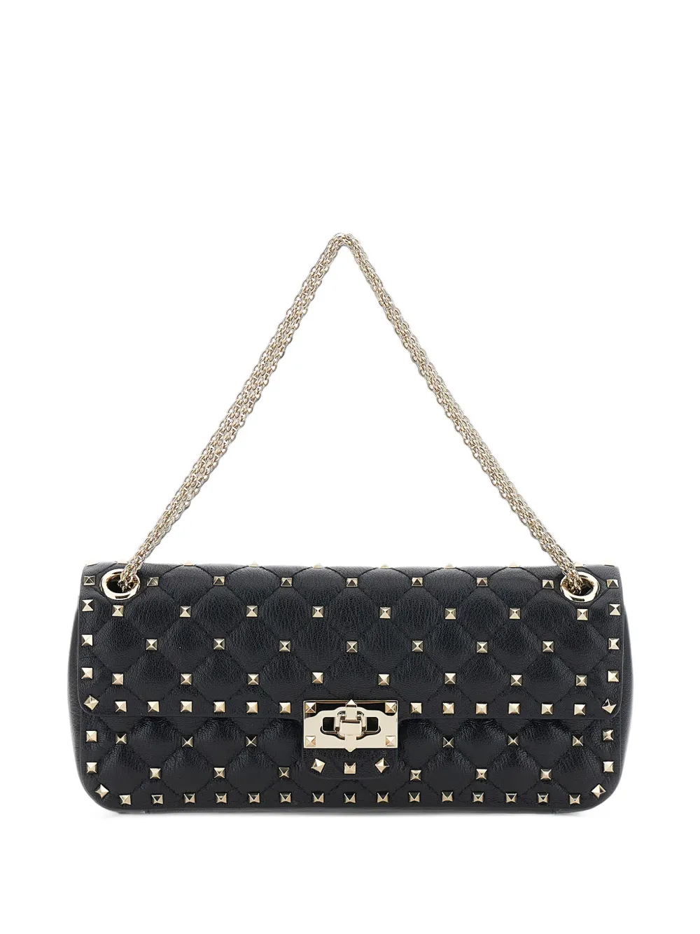 Valentino Garavani Borsa a spalla Rockstud Spike media - Nero