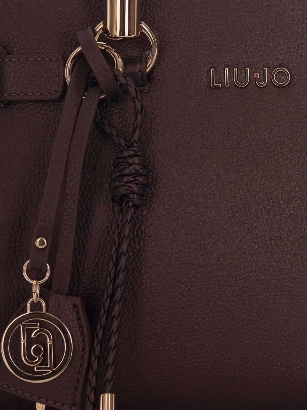 LIU JO Kleine tas met logobedel Bruin