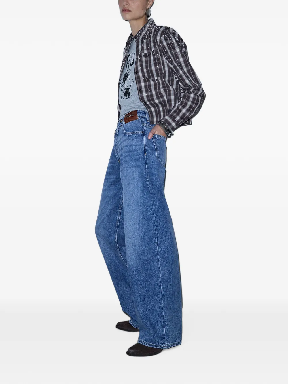 LIU JO Jeans met asymmetrische taille Blauw