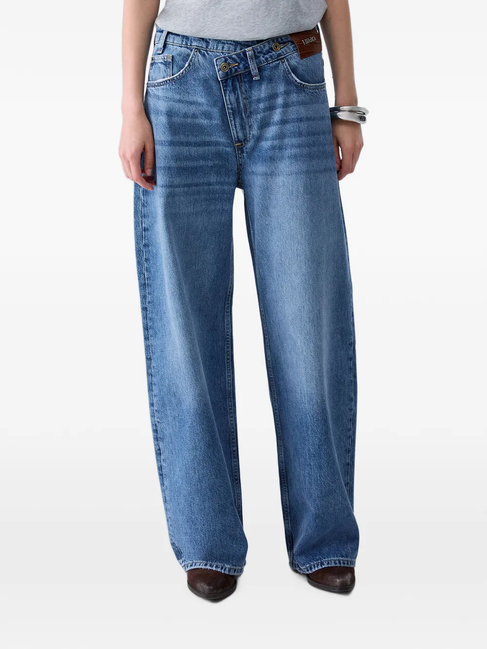 LIU JO Jeans met asymmetrische taille Blauw