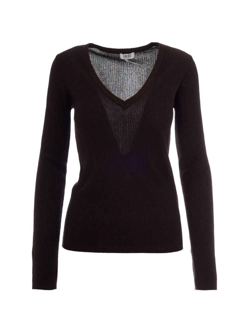 LIU JO lamé sweater - Marrone