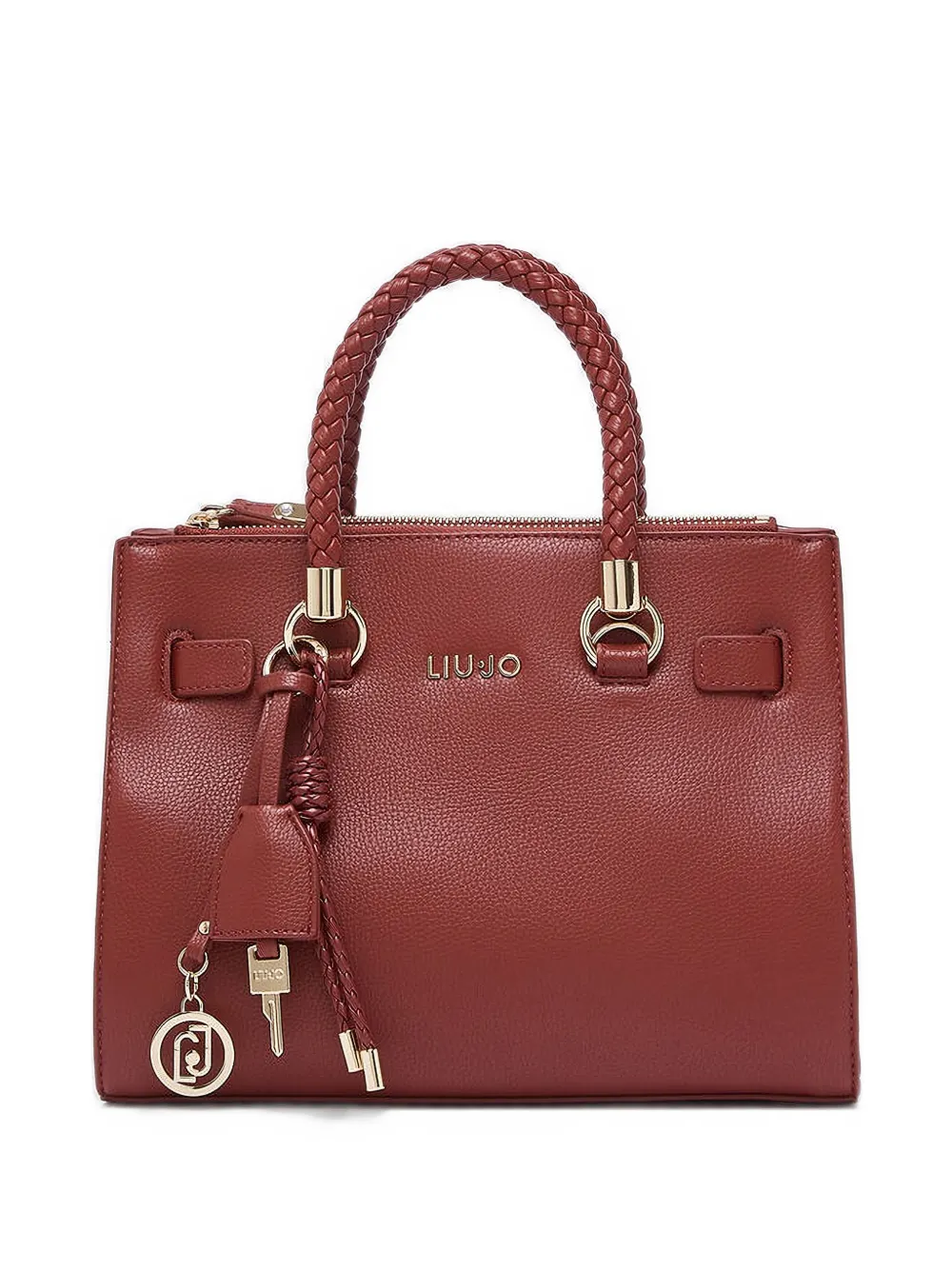 LIU JO small logo-charm satchel bag - Rosso