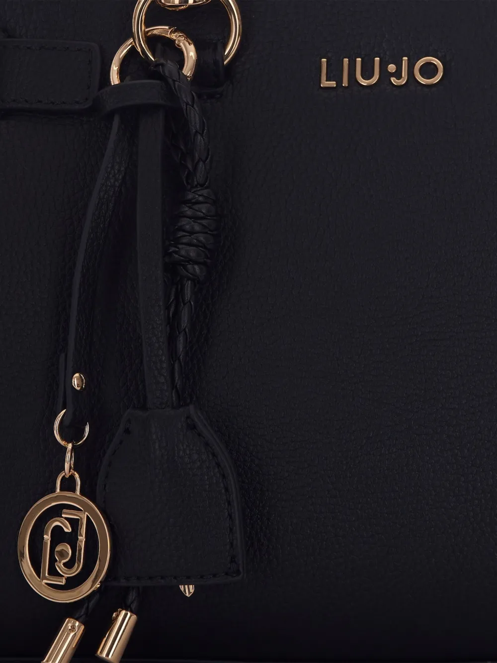 LIU JO Kleine tas met logobedel Zwart