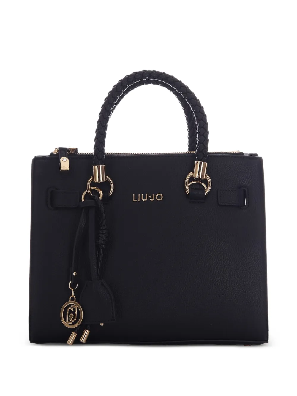 LIU JO small logo-charm satchel bag - Schwarz