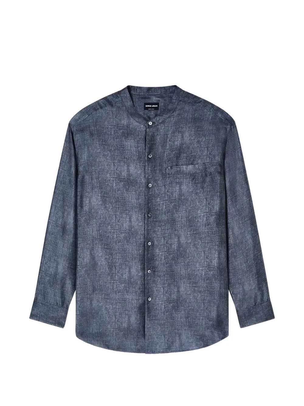 Giorgio Armani band-collar shirt - Blu