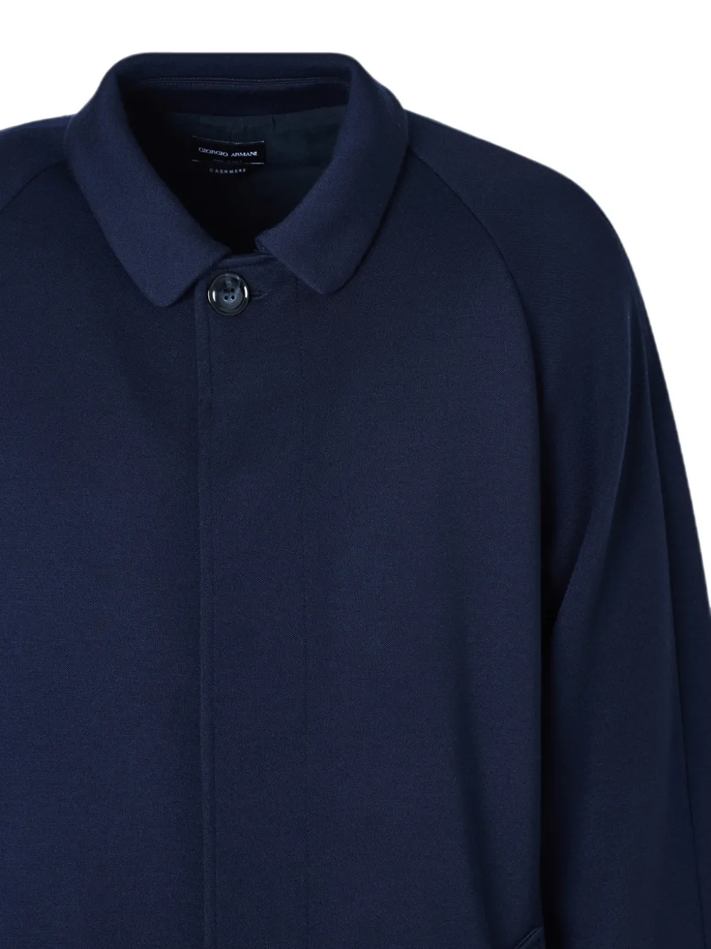 Giorgio Armani Jas met verborgen sluiting en raglan mouwen Blauw