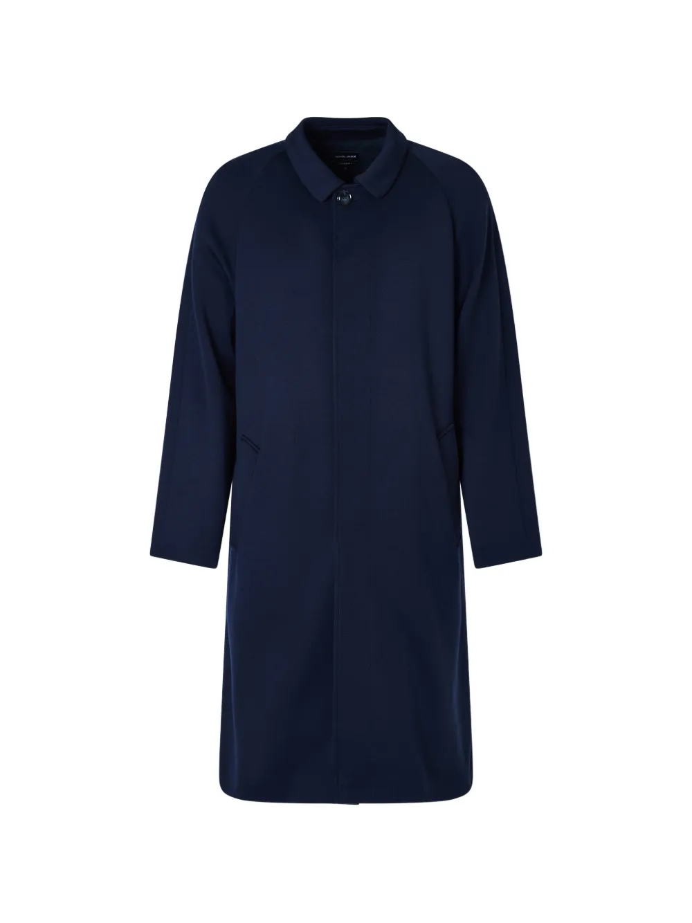 Giorgio Armani concealed-fastening raglan-sleeve coat - Blu