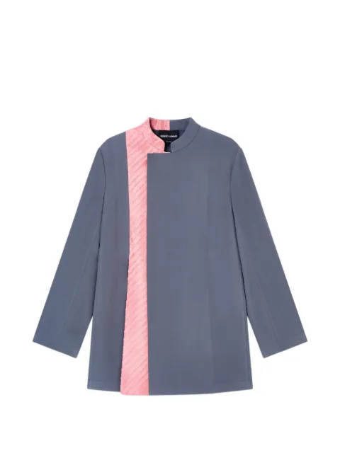 Giorgio Armani abrigo a paneles con cuello mao