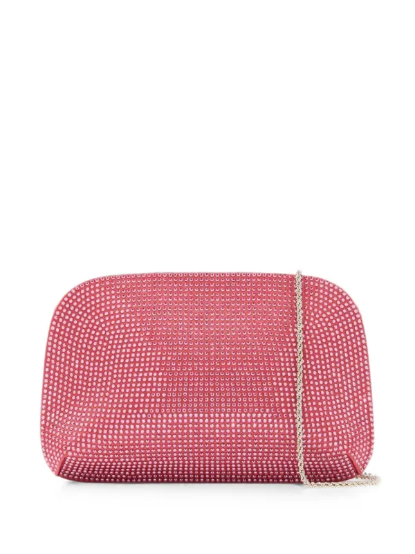 Giorgio Armani Crystal-embellished Satin Clutch Bag in Pink